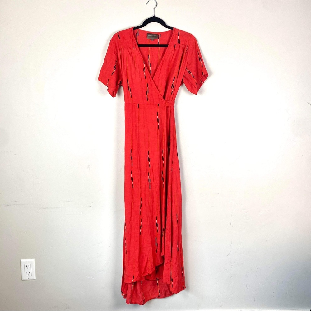 Bel Kazan Alexi Wrap Dress red orange